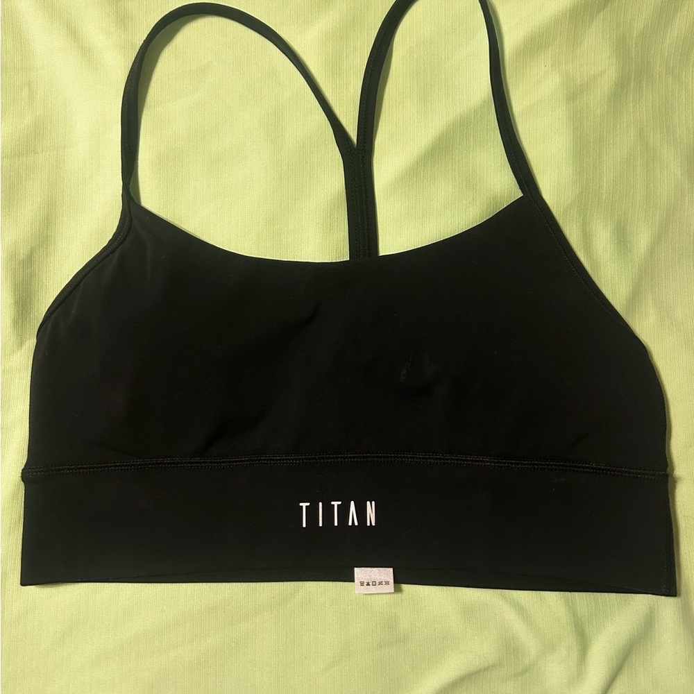 Titan Black Racerback Sports Bra